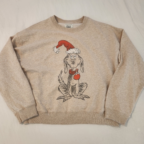 NWT American Eagle AE Grinch Dog Max Sweatshirt Christmas Winter Holiday Sz M - Picture 8 of 12